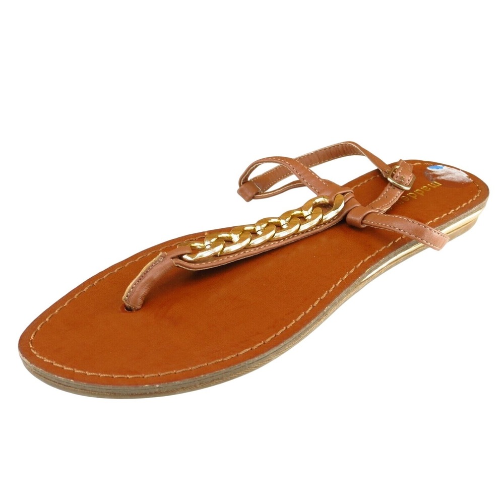 Madden Girl Sz 7.5 M Brown Thong Synthetic Women Sandals Ciici